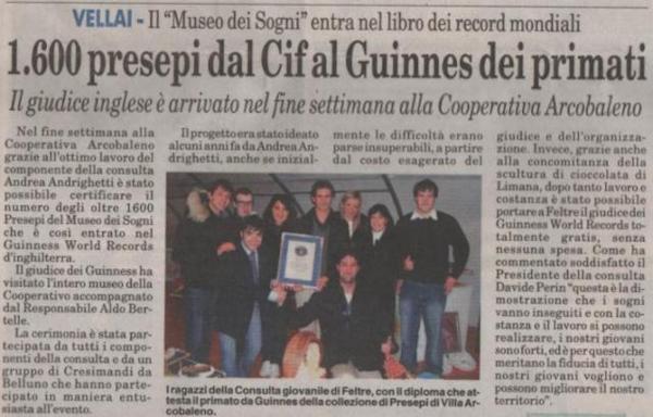 1.600 presepi dal Cif al Guinness dei primati