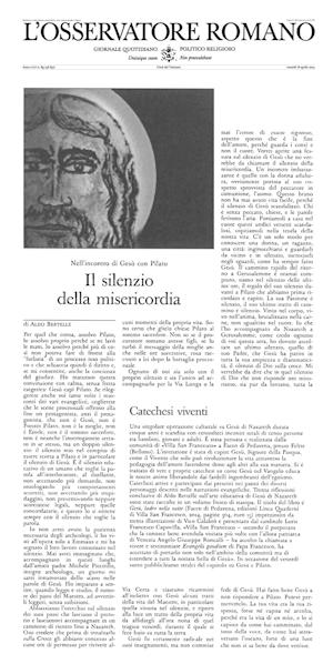 L'Osservatore Romano, Il silenzio della misericordia